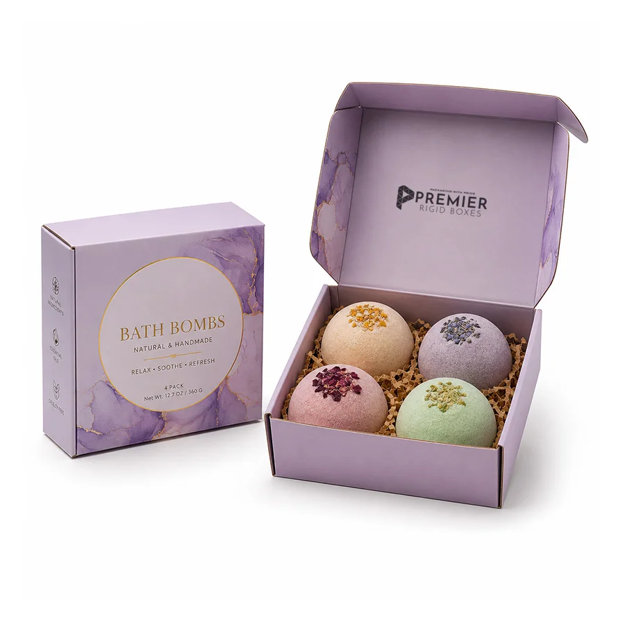 Custom Bath Bomb Boxes